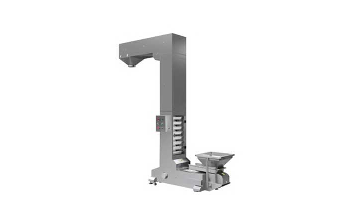 Z type bucket elevator outlet